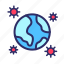 coronavirus, earth, globe, virus, world 