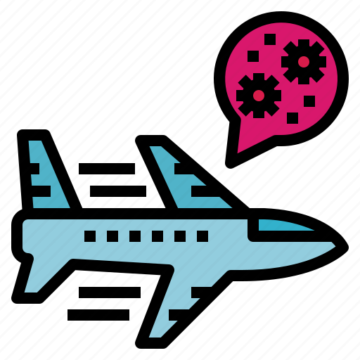 Airplane, corona, covid, flying, travel, virus icon - Download on Iconfinder