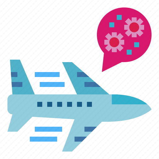 Airplane, corona, covid, flying, travel, virus icon - Download on Iconfinder