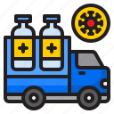 delivery, vaccine, coronavirus, truck, covid19