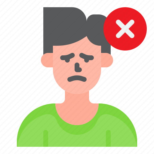 Man, male, covid19, coronavirus, wrong icon - Download on Iconfinder