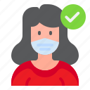 woman, facemask, covid19, coronavirus, female
