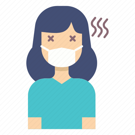 Fever, girl, ill, sick, woman icon - Download on Iconfinder