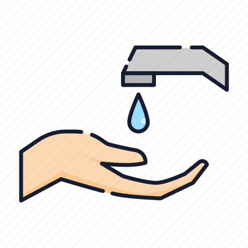 Hand, hygene, wash, water icon - Download on Iconfinder