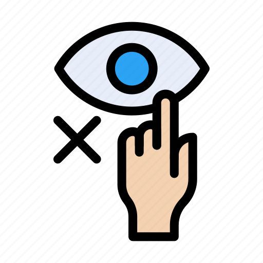 Covid, eyes, healthcare, notallowed, touch icon - Download on Iconfinder