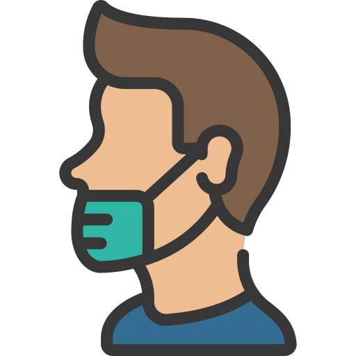 Avatar, coronavirus, face, mask, person, side, wearing icon - Free download