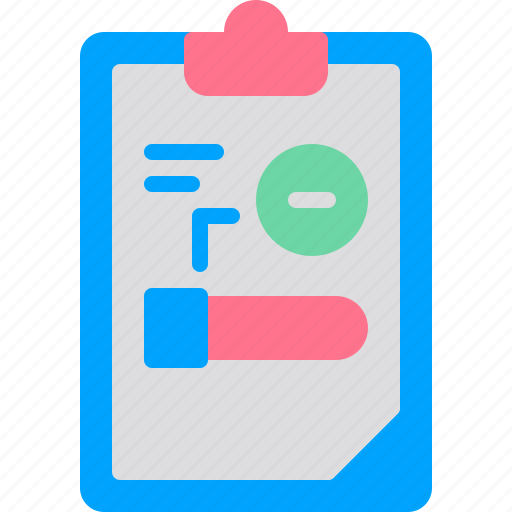 Clipboard, diagnosis, medical, negative, result, test icon - Download on Iconfinder