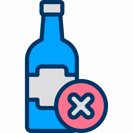 Alcohol, bottle, drink, forbidden, no icon - Download on Iconfinder