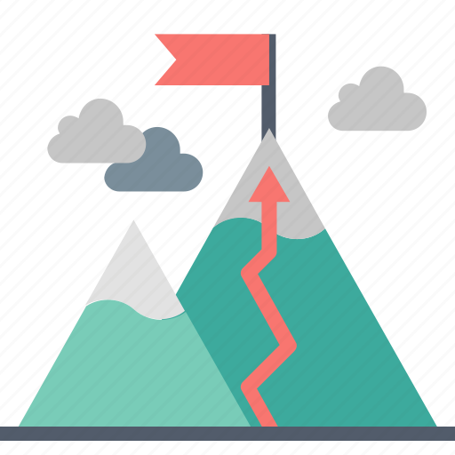 Mission, achieve, flag, goals, mountain, pike, up icon - Download on Iconfinder