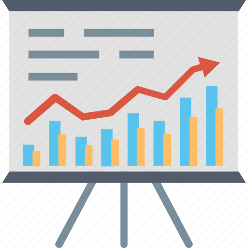 Presentation, arrow, business, chart, graph, growth, statistics icon - Download on Iconfinder