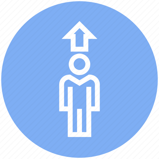 Arrow, direction, management, person, up, up arrow, user icon - Download on Iconfinder