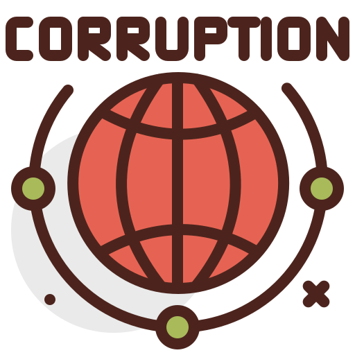 Corrupted, world, lie, bribe icon - Free download