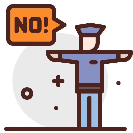 Police, refuse, lie, bribe icon - Free download