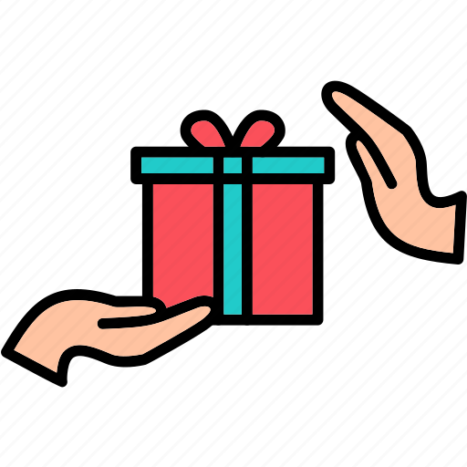 Gift, box, giveaway, hand, package, present, surprise icon - Download on Iconfinder