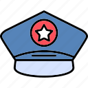 police, cap, policeman, cop, hat, icon