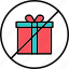 rejected, gift, box, present, package, product, icon 