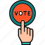 vote, check, click, decision, finger, hand, touch, icon 