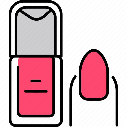 Finger, pink, nail, polish icon - Download on Iconfinder