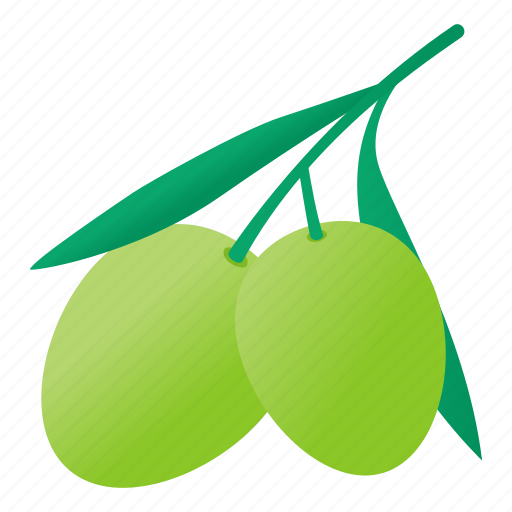 Olives branch, olives, pair of olives, olea europaea, stone fruits icon - Download on Iconfinder