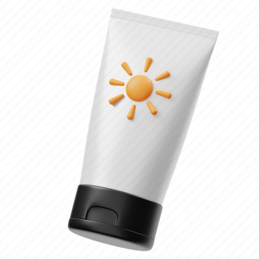 Sunblock, suncream, sunscreen, lotion, summer, beauty, skin lotion 3D illustration - Download on Iconfinder