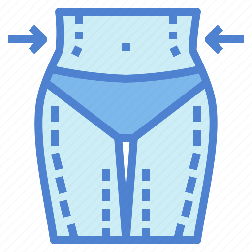 Body, cosmetic, hip, liposuction, reduction, surgery, thigh icon - Download on Iconfinder