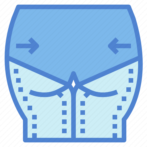 Bum, buttocks, cosmetic, reduction, surgery, thigh icon - Download on Iconfinder