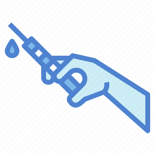 Hand, inject, medical, medicine, syringe icon - Download on Iconfinder