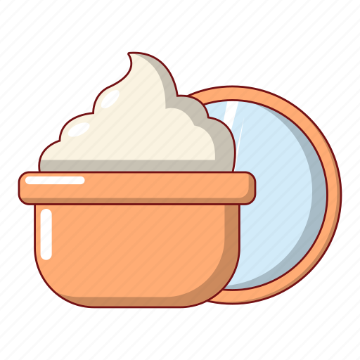 Cartoon, container, cream, face, object, package, white icon - Download on Iconfinder