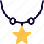star, necklace, jewelry 