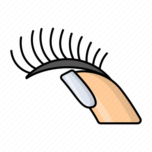Eye lashes, thumb, nail, curling, manual, cosmetic icon - Download on Iconfinder