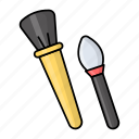 brushes, buffing brush, small, face makeup, cosmetics, beauty 