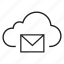 cloud computing, cloud storage, email, envelope, letter, message, post 