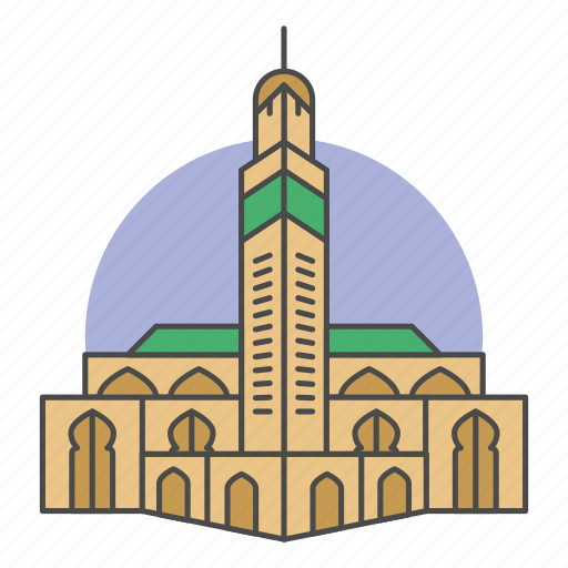 Building, casablanca, landmark, morocco, mosque, muslim, prayer icon - Download on Iconfinder