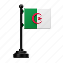 algeria, flag, country, national, emblem, africa