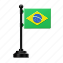brazil, flag, country, national, emblem, america
