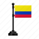 colombia, flag, country, national, emblem