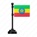 ethiopia, flag, country, national, emblem