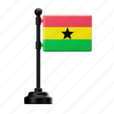 ghana, flag, country, national, emblem