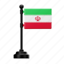 iran, flag, country, national, emblem