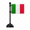 italy, flag, country, national, emblem, europe