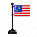 malaysia, flag, country, national, emblem, asean