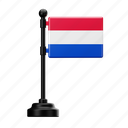 netherlands, flag, country, national, emblem, europe