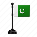 pakistan, flag, country, national, emblem