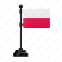 poland, flag, country, national, emblem, europe