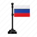 russia, flag, country, national, emblem, europe