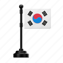 south, korea, flag, country, national, emblem, asia
