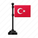 turkey, flag, country, national, emblem