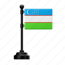 uzbekistan, flag, country, national, emblem