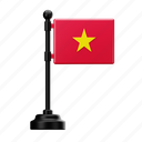vietnam, flag, country, national, emblem, asian