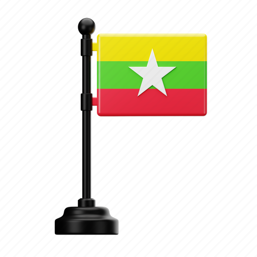 Myanmar, flag, country, national, emblem, burma icon - Download on Iconfinder